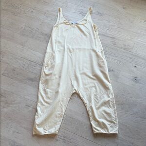 Relaxed Cream Sleeveless Jumpsuit